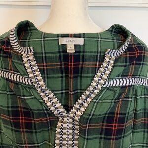 J. Crew Plaid Blouse sz 6